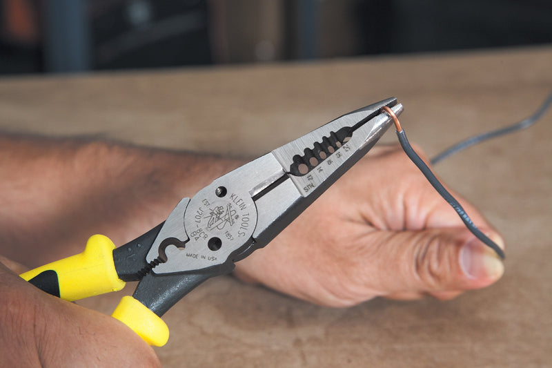 Klein Tools J207-8CR Needle Nose Pliers are All-Purpose Linesman Pliers for Crimping, Looping, Cutting, Stripping, Crimping, Shearing Crimper - NewNest Australia