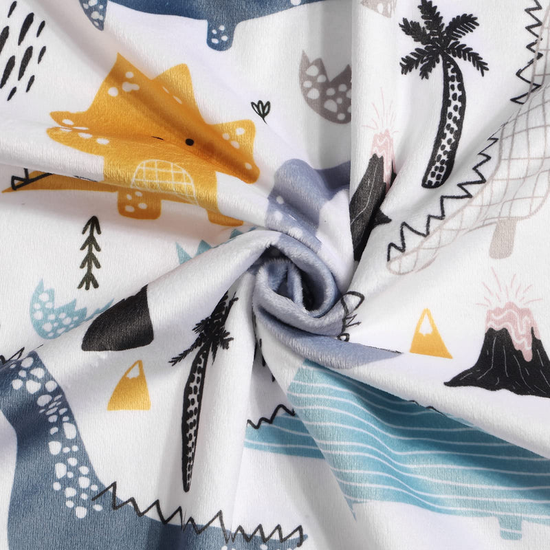 Donsonny Baby Blanket for Boys Girls Soft Minky with Double Layer Dotted Backing, Color Dinosaurs Printed 30 x 40 Inch Receiving Blanket - NewNest Australia
