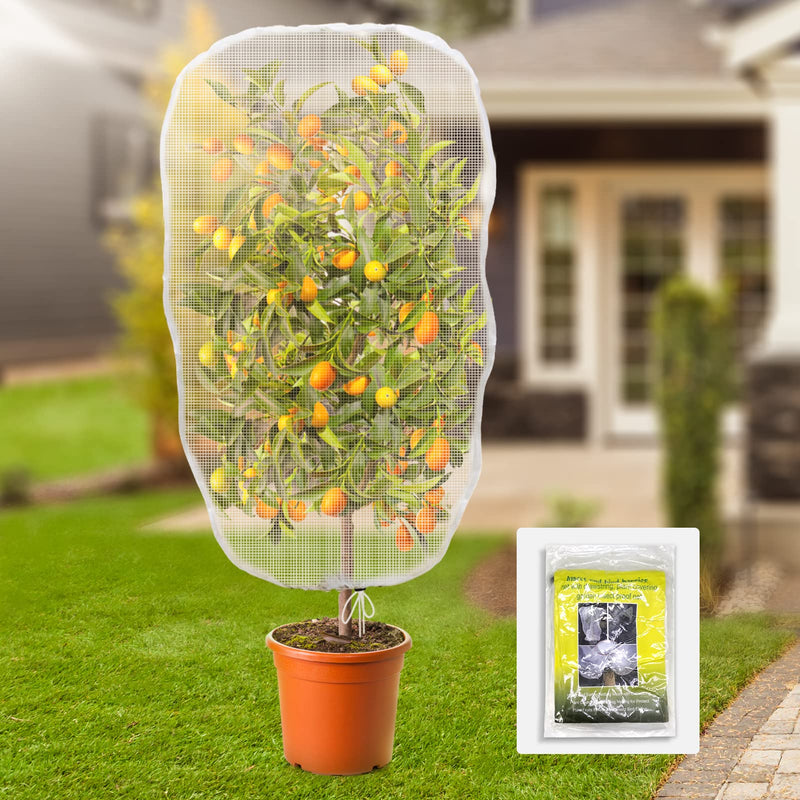 TMFsode 3 Pack Insect Bird Barrier Mesh Netting with Drawstring, 3.2 Ft x 2.6 Ft Blueberry Bush Netting, Protective Garden Mesh Cover for Tomatoes, Fruit Tree, Flowers, Vegetables - NewNest Australia
