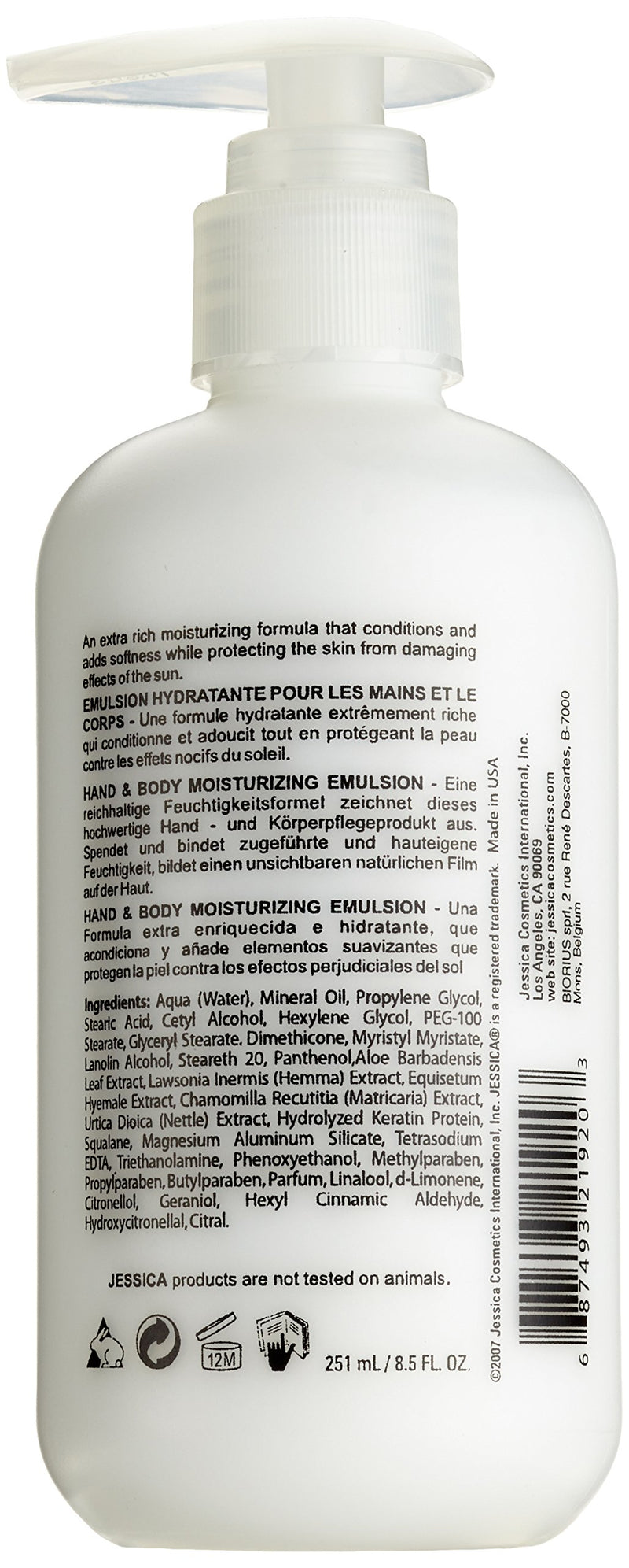 JESSICA Hand and Body Moisturising Emulsion 251 ml - NewNest Australia