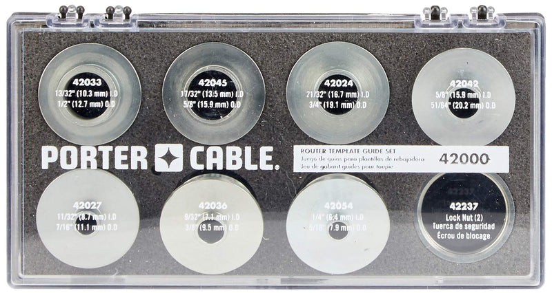 PORTER-CABLE Router Template Guide, 9-Piece (42000) - NewNest Australia