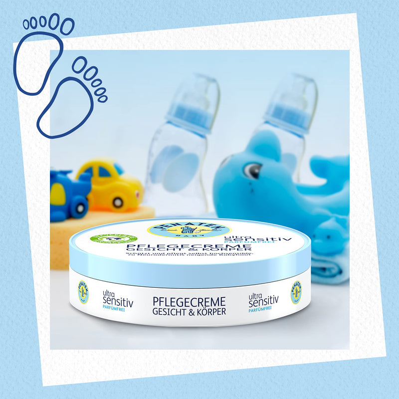 Penaten Baby Ultra Sensitive Care Cream Face & Body Fragrance-Free, Baby Care Cream For Newborns Without Dyes, Baby Moisturizing Cream For Caring For Sensitive Baby Skin (1 X 100 Ml) - NewNest Australia
