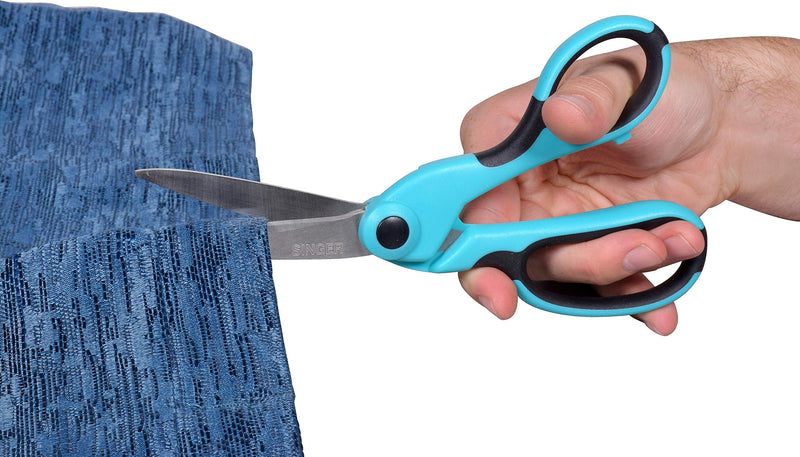 SINGER 00561 8-1/2-Inch ProSeries Heavy Duty Bent Sewing Scissors,Teal - NewNest Australia