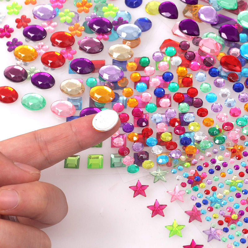 1782pcs Gems Stickers Self Adhesive Gems for Crafts Bling