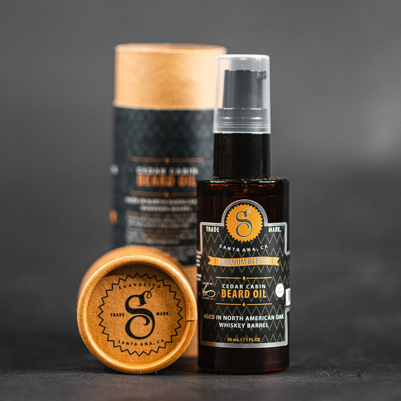 Suavecito Premium Blends Beard Oil, Leave-In Beard Conditioner For Softening Hair, Hydrating Skin, Eliminating Beard Dandruff, Healthy Beard Growth, Cedar Cabin Fragrance, 1 Fl Oz/28g - NewNest Australia