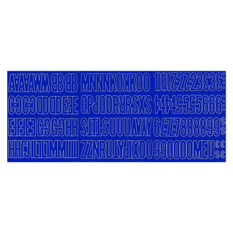 Graphic Products Duro 2-inch Gothic Vinyl Letters and Numbers Set, Blue - NewNest Australia