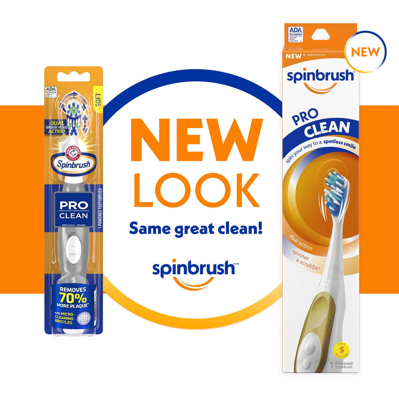 Spinbrush PRO CLEAN Refill, Soft Bristles, Includes 2 Replacement Heads for Battery Powered Toothbrushes - NewNest Australia