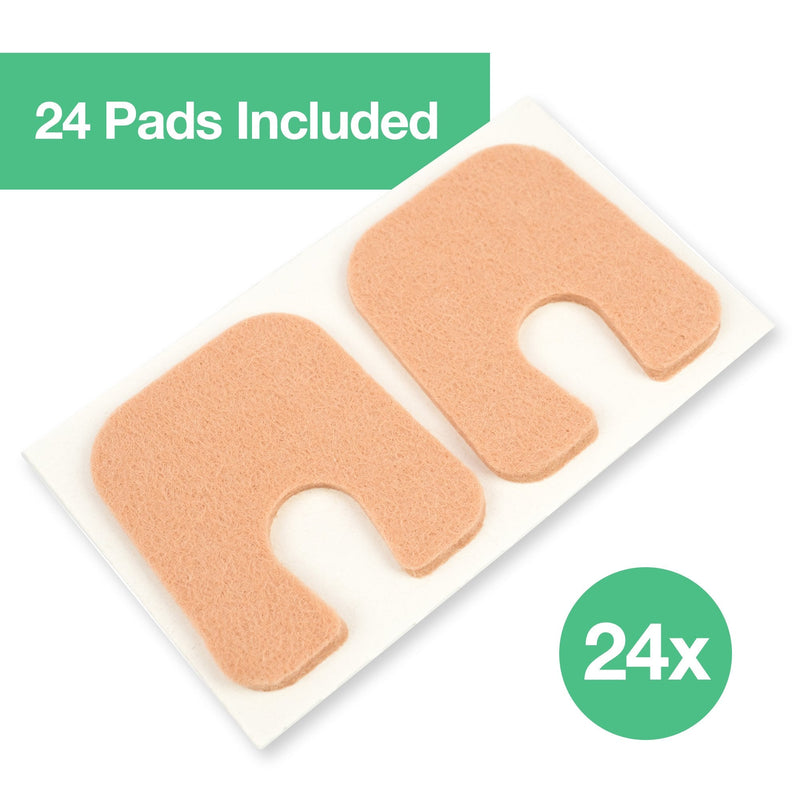 ZenToes U-Shaped Felt Callus Pads | Protect Calluses from Rubbing on Shoes | Reduce Foot and Heel Pain | Pack of 24 1/8” Self-Stick Pedi Cushions - NewNest Australia