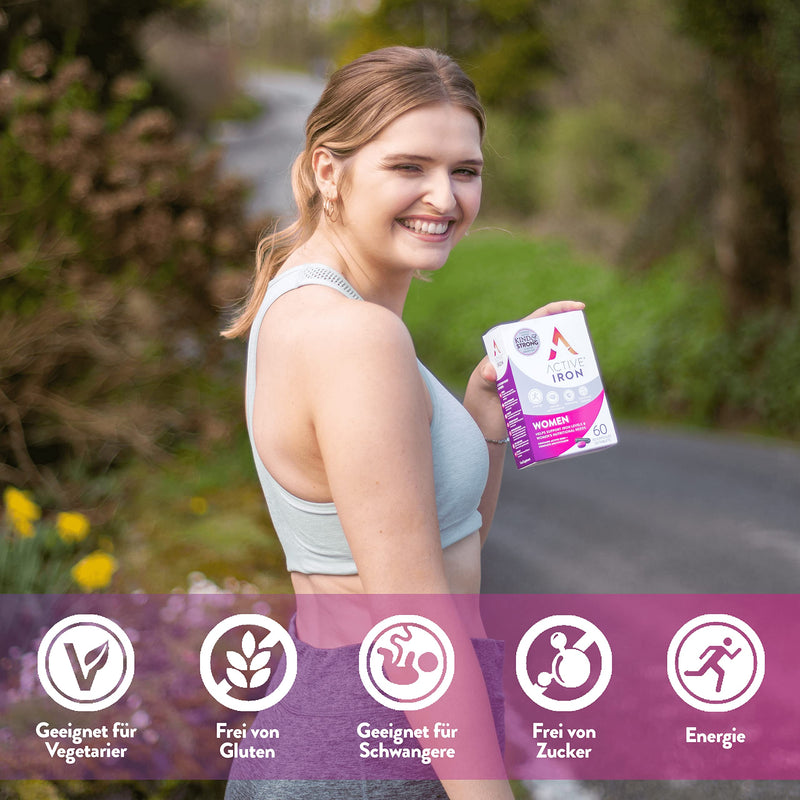 Active Iron For Women | 2X Better Absorption | 6X Weninger intestinal irritations | 30 capsules of iron & 30 capsules of vitamin B complex plus active iron for women - NewNest Australia