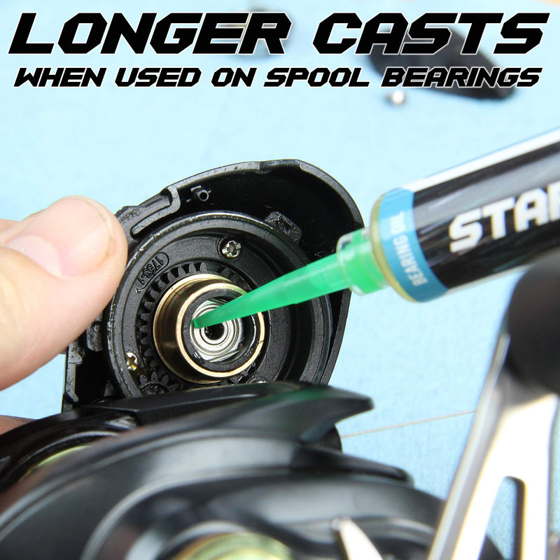 Extant Labs Reel Care Combo: Fishing Reel Oil and Grease Kit, 2X 10ml Syringe - Spinning, Baitcasting, Freshwater, Saltwater, Hardwater Reel Maintenance - Low Temp Performance -50F/-40C - NewNest Australia
