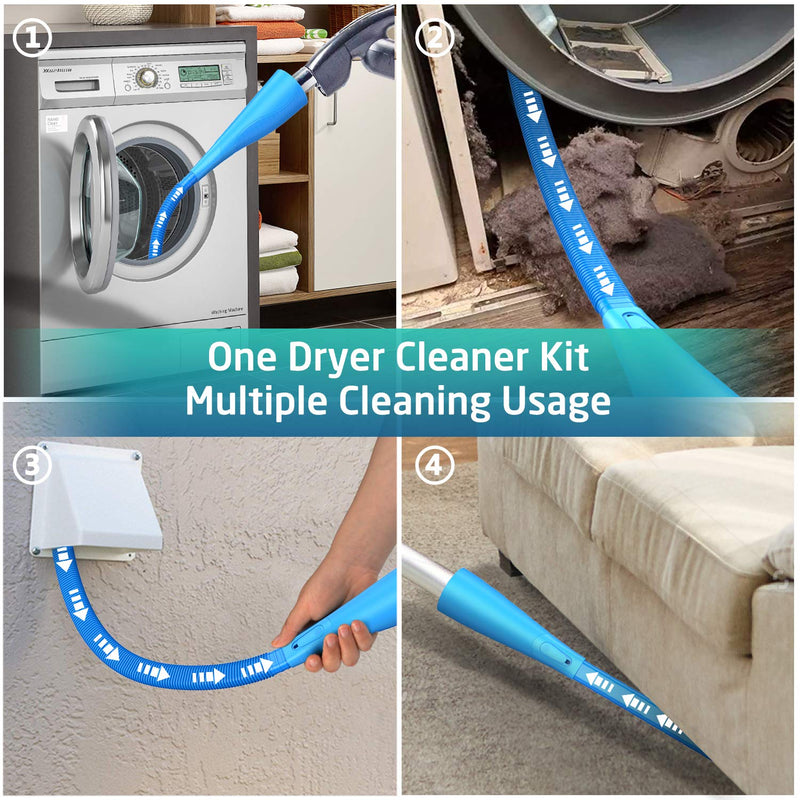 Dryer Vent Cleaner Kit Vacuum Hose Attachment Brush Lint Remover Power Washer and Dryer Vent Vacuum Hose - NewNest Australia