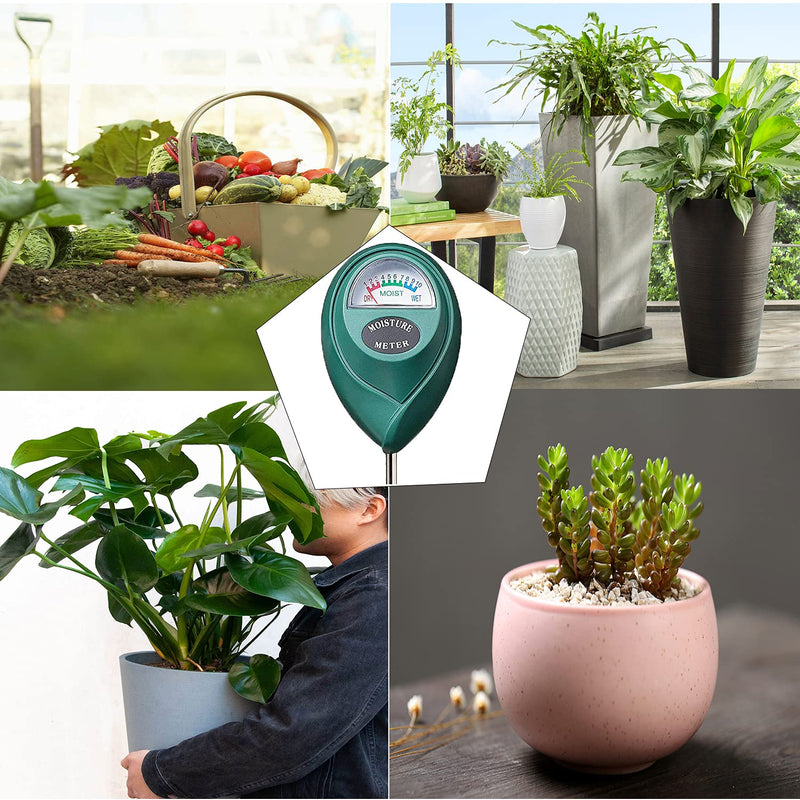 XLUX Long Probe Deep Use Soil Moisture Meter Sensor, Water Monitor Indicator, Hygrometer for Outdoor Indoor Large Pot Plants, Flower, Gardening, Farming, 2 Pack - NewNest Australia