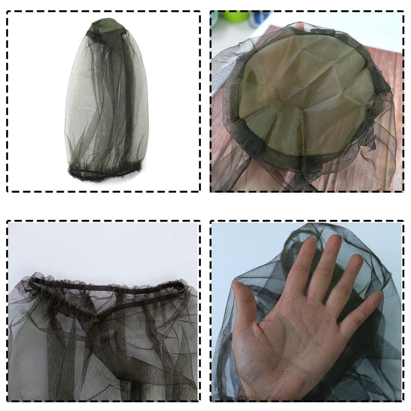 Vastsea Pack of 6 Largest Mosquito Head Net, Face Protection Mosquito Net, Head Net, Mesh, Face Net, for Mosquitoes, Bugs, Not Seeing, Mosquitoes from Outdoors, Suitable for Outdoor, Camping, Travel - NewNest Australia