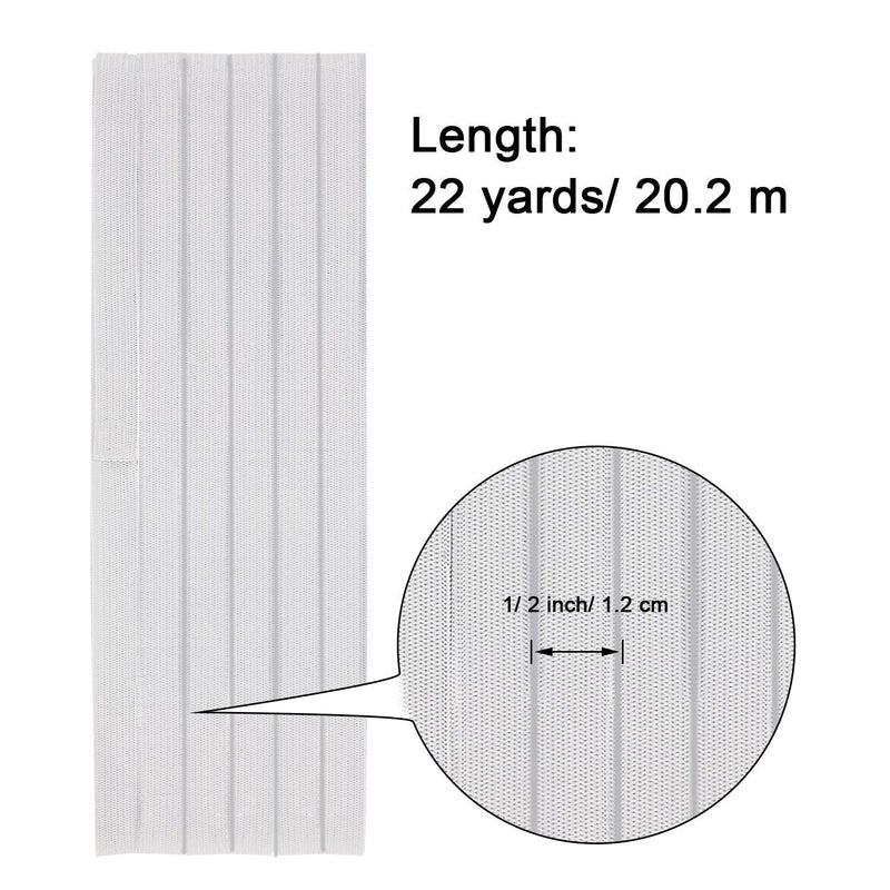 Elastic White Elastic for Sewing Knit Elastic Band (1/2 Inch x 22 Yards) 1/ 2 Inch x 22 Yards - NewNest Australia