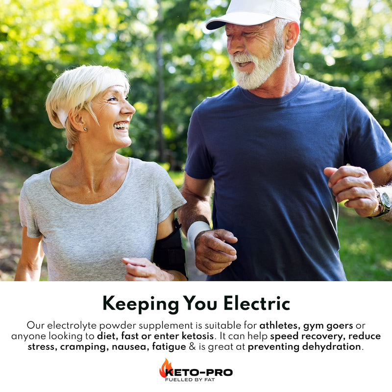 Keto-Pro Keto Electrolytes 250g | Keeping You Electric | Electrolyte Powder & Salts with Astaxanthin | Supporting Your Keto Fasting, Health & Fitness Goals | Lemon Orange Flavour - NewNest Australia