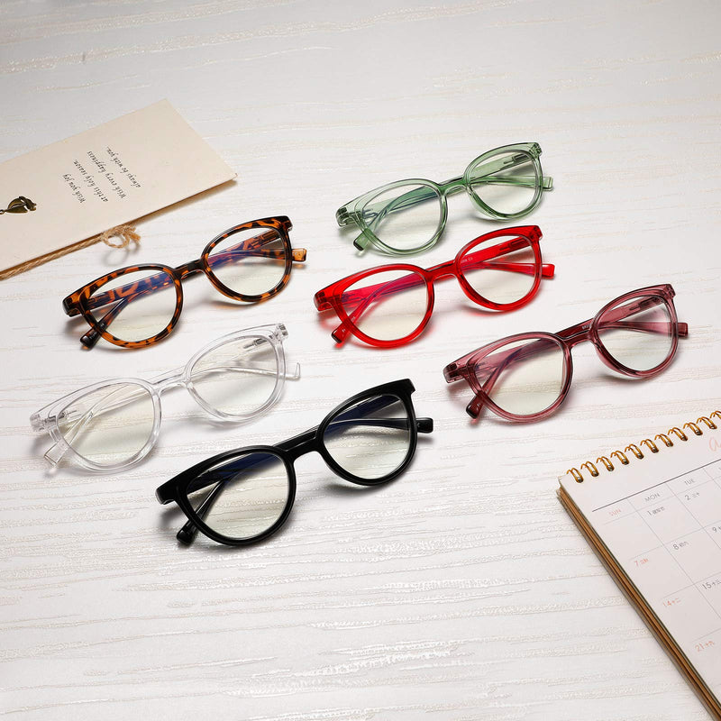 IVNUOYI 6 Pack Reading Glasses Blue Light Blocking Stylish Ladies Readers with Spring Hinges,Anti Glare UV Eyestrain,Computer Eyeglasses for Women 1.0 6 Pack Mix 1.0 x - NewNest Australia