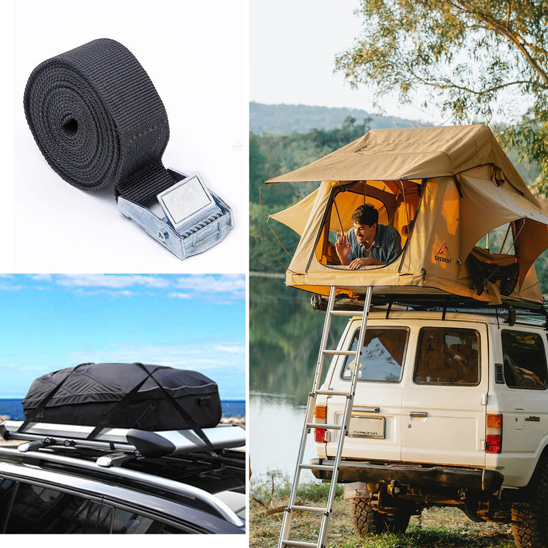 Opiytou 78in Battery Tie Down Strap, Battery Box Hold Down Lashing Straps Kit with Stainless Steel Cam Buckle, Stainless Steel Deck Loop Mounts, SS Screws - NewNest Australia