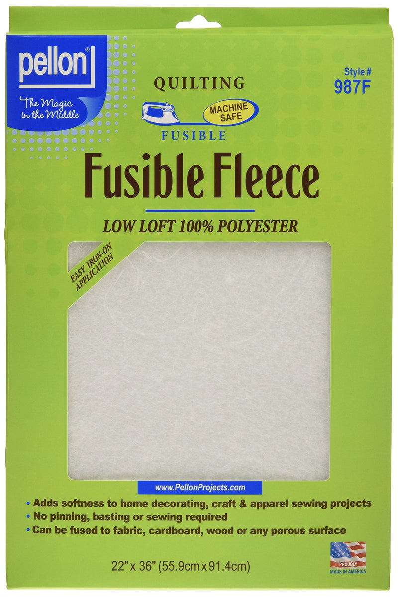 Pellon White Fusible Fleece 22" x 36" Packages, Pack 1 - NewNest Australia