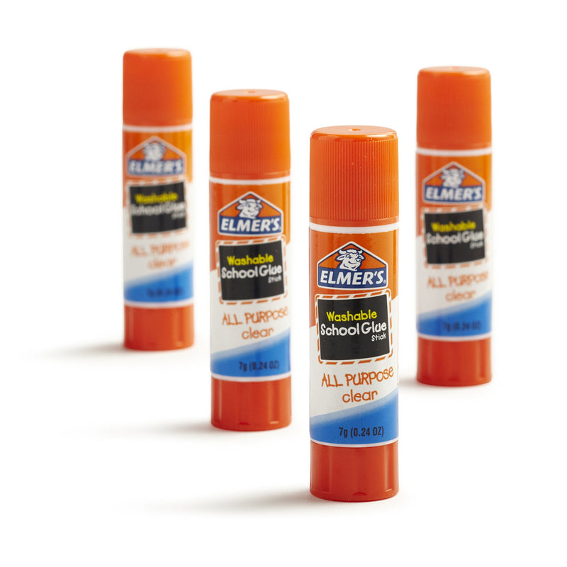 Elmer's All Purpose School Glue Sticks, Clear, Washable, 4 Pack, 0.24-ounce sticks Standard Stick 4 Count - NewNest Australia