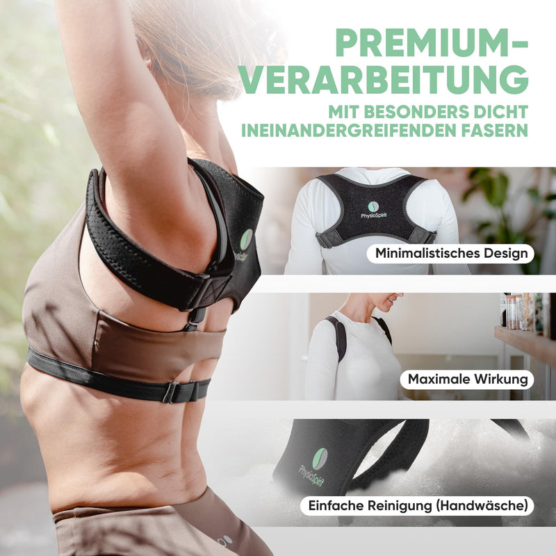 Physiospirit Premium Posture Corrector 2021 - Back Straightener - For Confident Posture - Shoulder Strap - Posture Correction For The Back - Men And Women - S/M - NewNest Australia