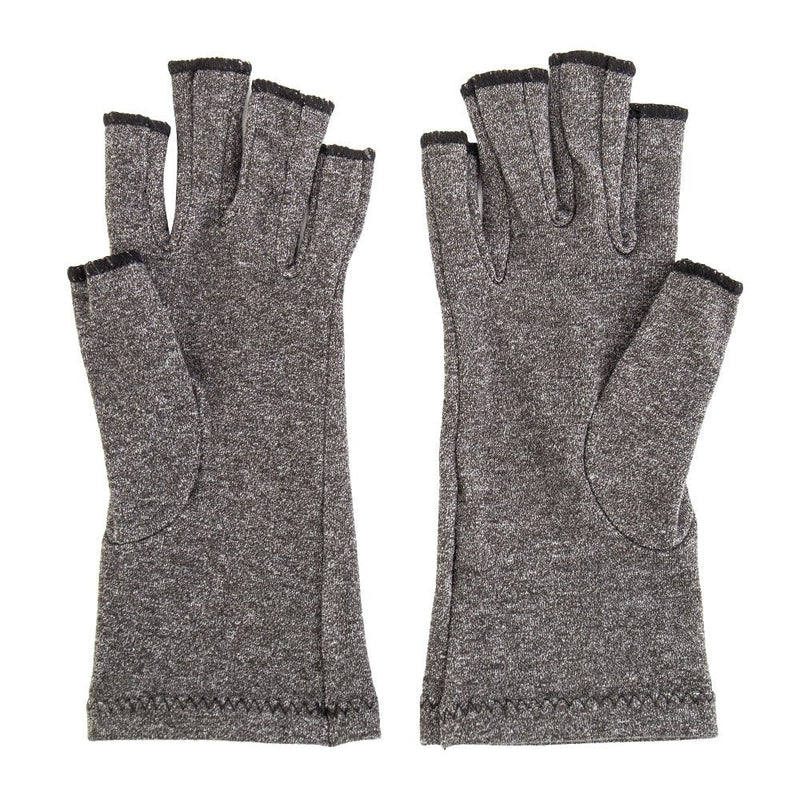 Compression Gloves Active Arthritis Gloves Hand Therapy Fingerless Gloves for Men Women Grey Increase Circulation Reducing Pain (M) M (Pack of 1) - NewNest Australia