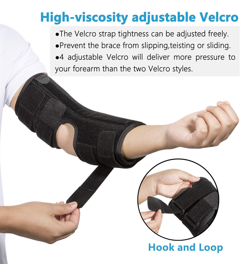 Elbow Brace Support Splint for Cubital Tunnel Syndrome and Arthritis Pain Relief , Adjustable Angle Stabilizer Brace ,Prevent Excessive Bending at night,Fits left and right Arms for Woman and Man- L Large - NewNest Australia