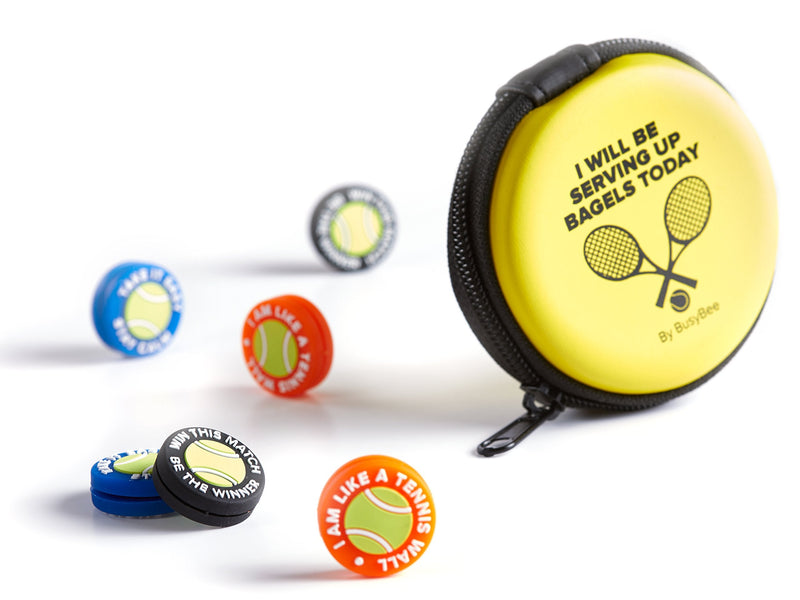 Tennis Vibration Dampener in Funny Zipper Gift Pack (Pack of 6). Best Shock Absorber for Your Racket and Strings Motivation - NewNest Australia