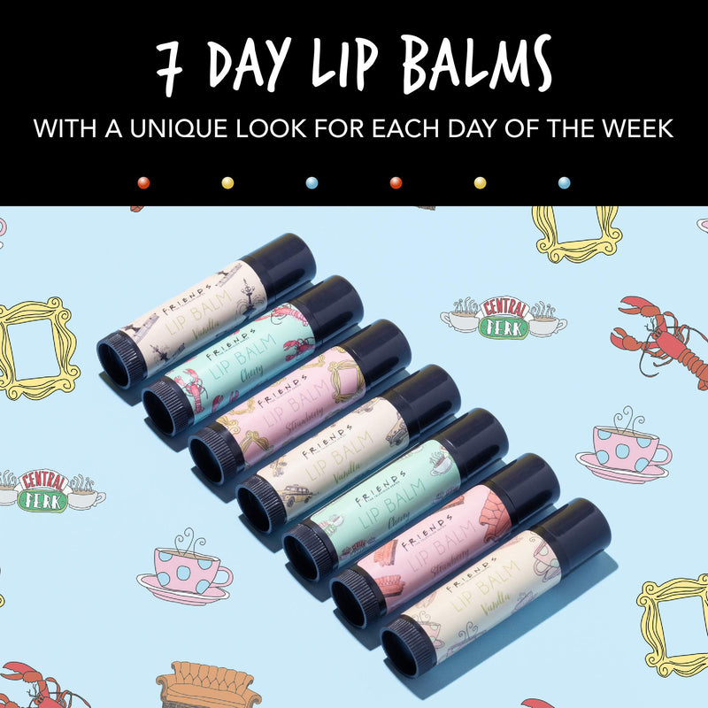 Paladone FRIENDS TV Show 7 Day Flavoured Lip Balms - Seven Twist Up Lip Balms - NewNest Australia