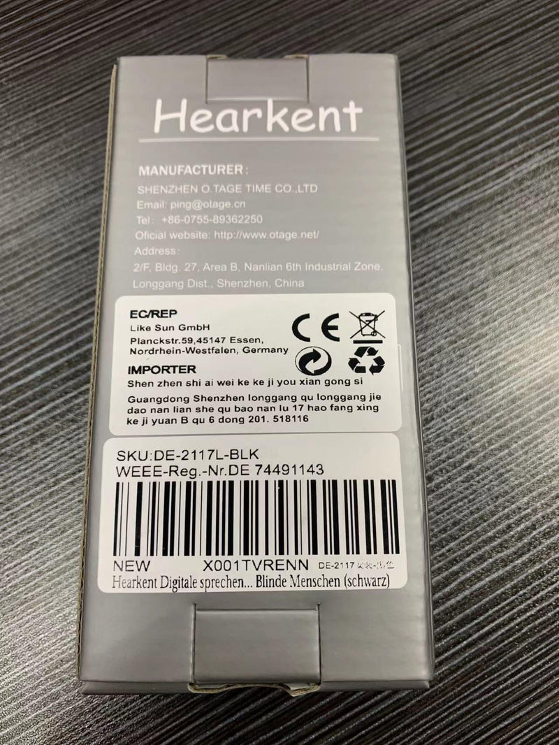 Hearkent Digital Talking Watch for Women with German Pleasant Voice LCD Large Numbers Watch for Visually Impaired, Elderly or Blind People Black - NewNest Australia