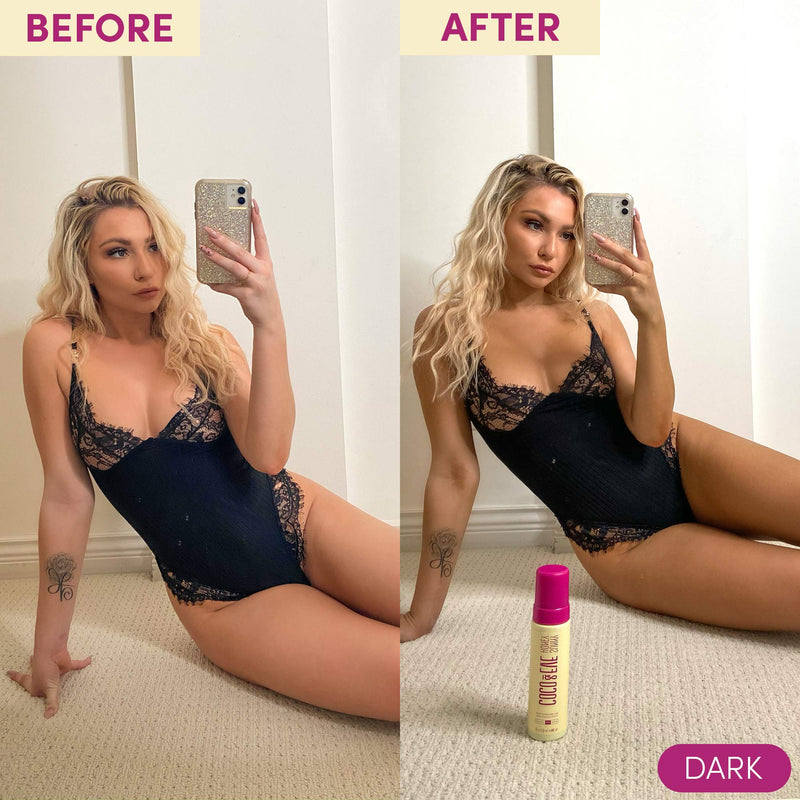 Coco & Eve Sunny Honey Bali Bronzing Self Tanner Mousse - All Natural Sunless Tanning Mousse | Instant Self Tanning Lotion with Bronzer and Skin Moisturizer (Dark) Dark - NewNest Australia