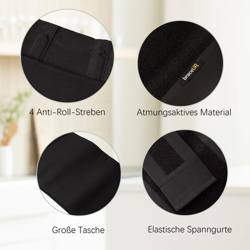 BraceUP Plus Size Back Brace for Women and Men - 3XL to 5XL Extra Large Lower Back Support with Straps and Compression, Plus Size Abdominal Brace (3XL) 3XL (132-157 cm) - NewNest Australia