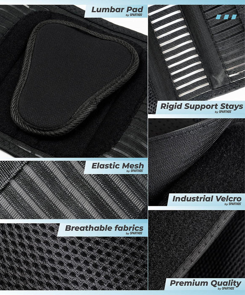Back Bandage Back Strap - The Only Back Support Belt Of Medical Quality - Relieves Pain And Prevents Injuries (L: Abdomen: 124 - 150 Cm) L: Abdomen: 124 - 150 Cm - NewNest Australia