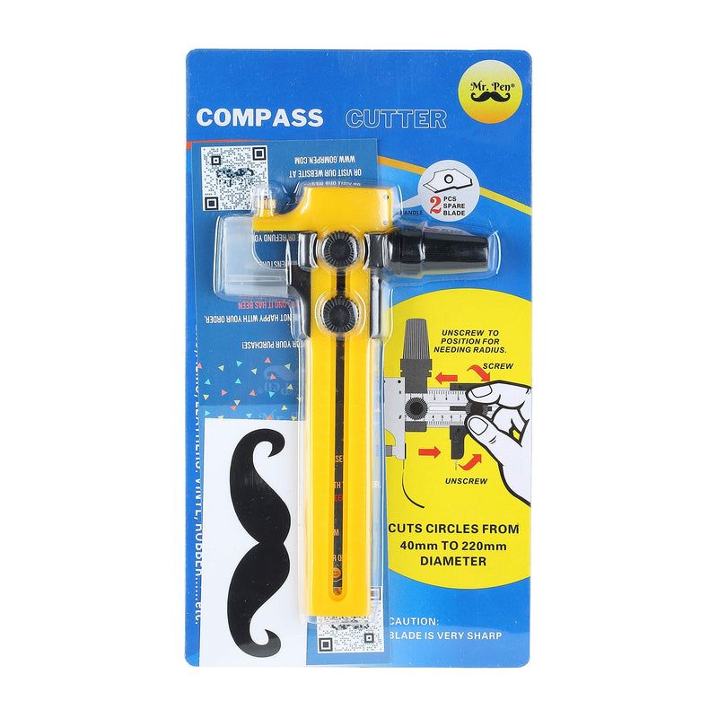 Mr. Pen- Compass Circle Cutter, 6.25In, Circle Cutter, Fabric Circle Cutter, Circle Cutter for Paper Crafts, Compass Cutter, Circular Cutter, Cutting Compass, Circle Cutter for Fabric - NewNest Australia