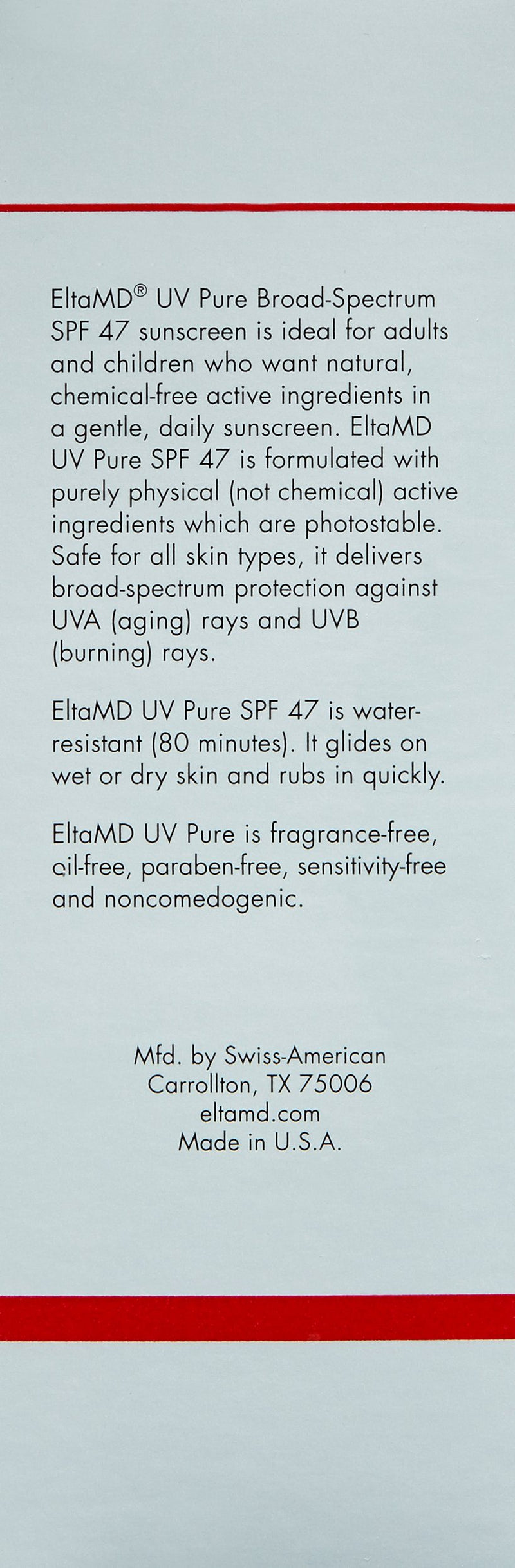 EltaMD UV Pure Sunscreen Broad-Spectrum SPF 47, 4.0 oz - NewNest Australia