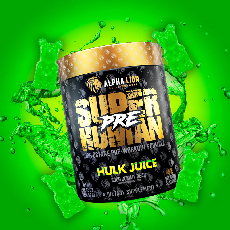 Alpha Lion Pre Workout, Increases Strength & Endurance, Powerful, Clean Energy Without Crash (42 Servings, Hulk Juice) - NewNest Australia