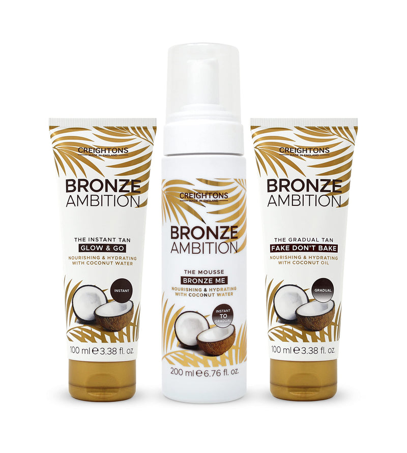 Creightons Bronze Ambition Fake Don't Bake Gradual Tan (200ml) - Blended with Coconut Oil. Melts into skin providing a natural, long lasting & streak-free tan. - NewNest Australia