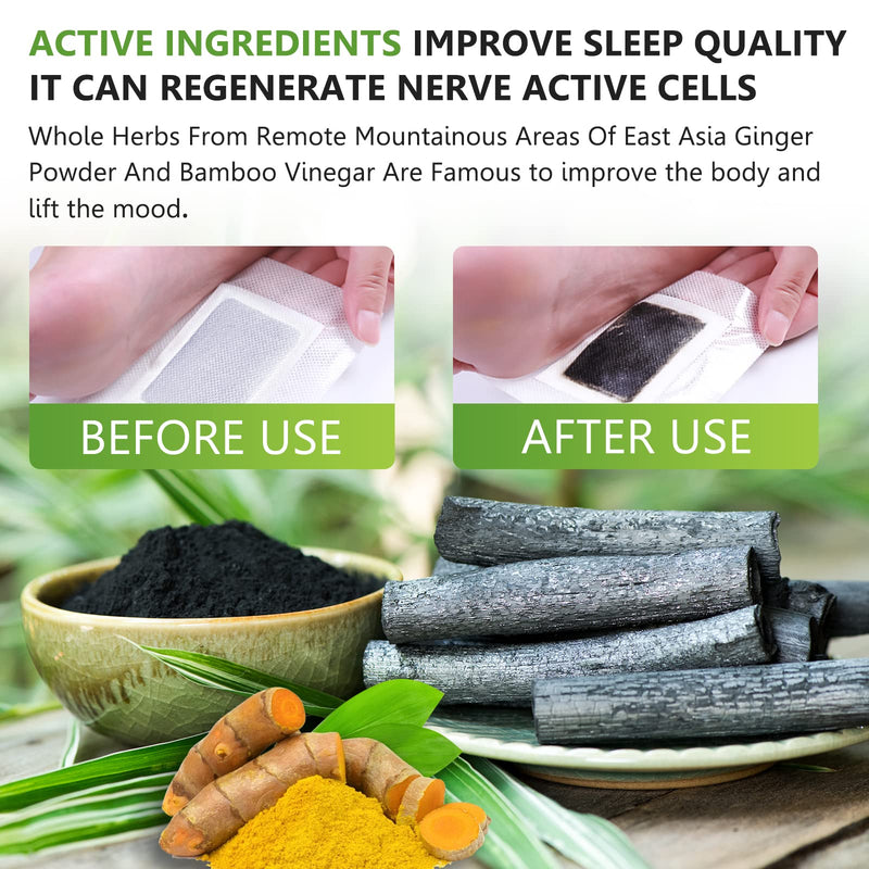 20 Pcs Foot Patches, Foot Pads, Foot Patches, 100% Natural Foot Pads Lmprove Sleep Quality Enhance Blood Circulation, with Bamboo Vinegar and Ginger Powder 20 PCS - NewNest Australia