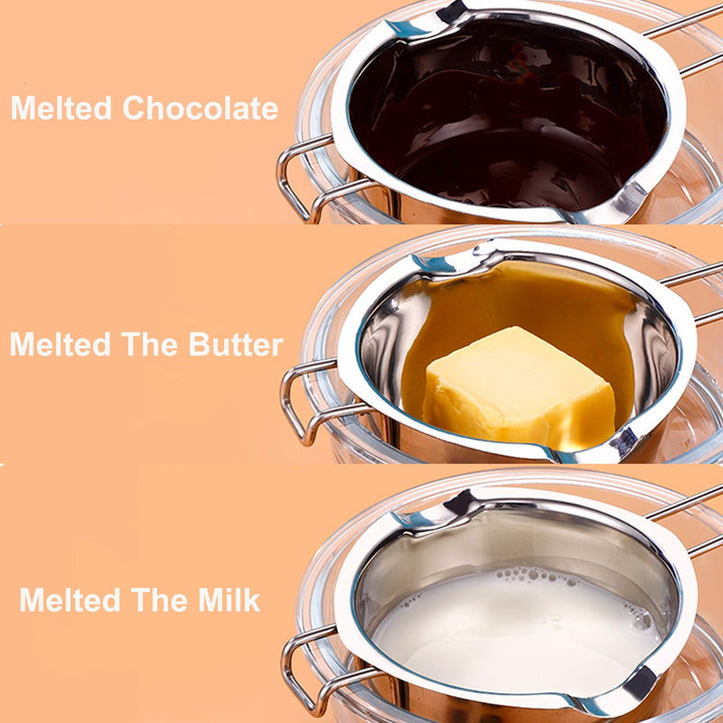 Melting Pot - 1000ML Stainless Steel Double Boiler Pot with Heat Resistant Handle, COHOOP 304 (18/8) Large Baking Tools for Melting Chocolate, Butter, Candy and Candle - NewNest Australia