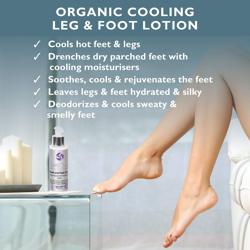 Organic foot cooling cream lotion soothing cooling foot cream organic aloe vera cooling refreshing peppermint oils foot cooling lotion neroli sweet orange peppermint vegan paraben free - NewNest Australia