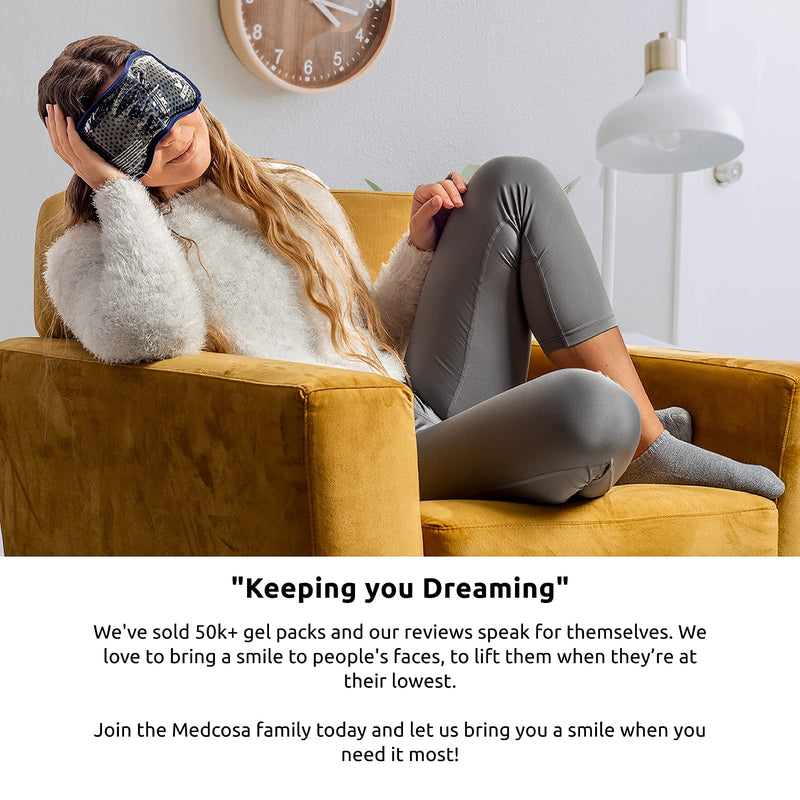 Medcosa Eye Ice Pack | Cool & Soothe Your Tired Eyes with Our Cold Gel Mask | Cooling Pain Relief for Puffy Eyes, Aiding Migraines & Aiding Sleeping - NewNest Australia