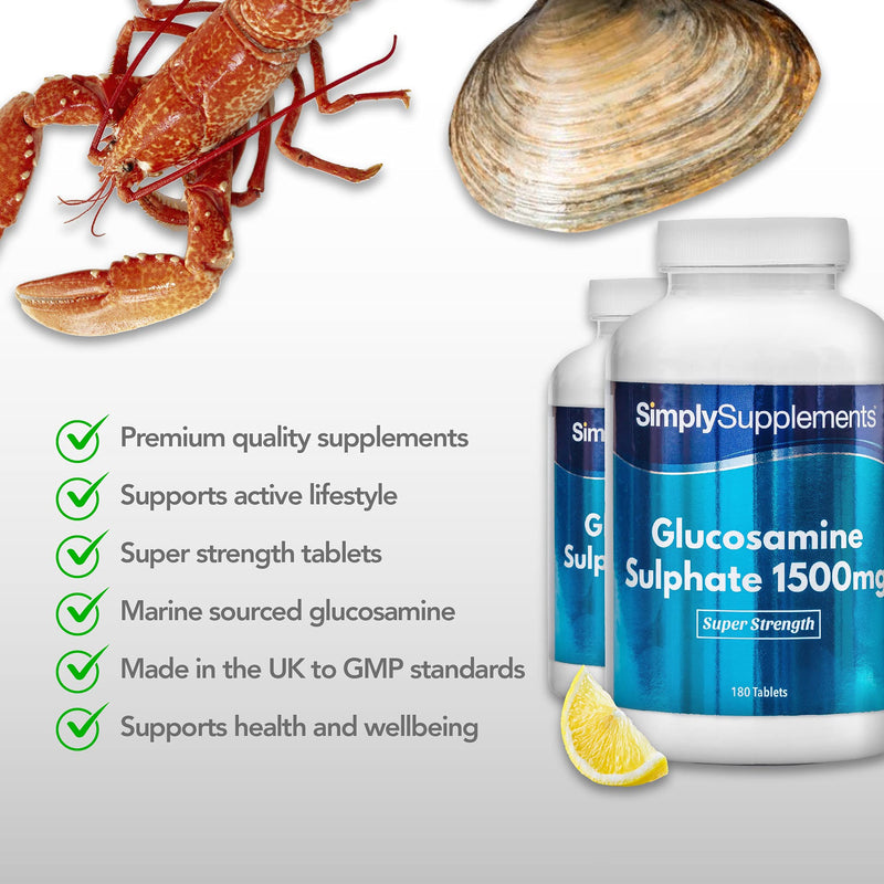 Glucosamine Sulfate 1500mg - 360 Tablets - 1 Year Supply - SimplySupplements - NewNest Australia