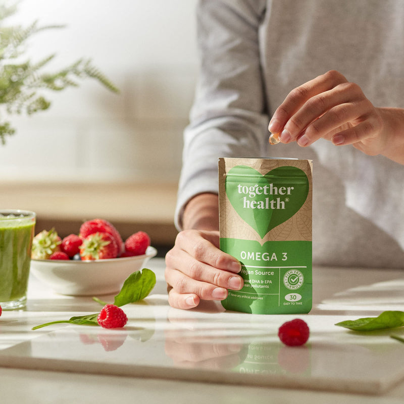Algae Omega 3 – Together Health – Pure Algae Omega 3 – Unique Plant Source of DHA & EPA – Vegan Friendly - Made in The UK – 30 Softgels 30 Count (Pack of 1) - NewNest Australia