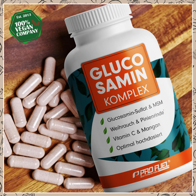Glucosamine Complex - 120 Capsules - High-Quality Matrix With Glucosamine, Frankincense, Msm, Pine Bark, Manganese And Natural Vitamin C From Rosehip Extract - Optimally High Dosage - Monthly Supply Of 120 Pieces (Pack Of 1) - NewNest Australia