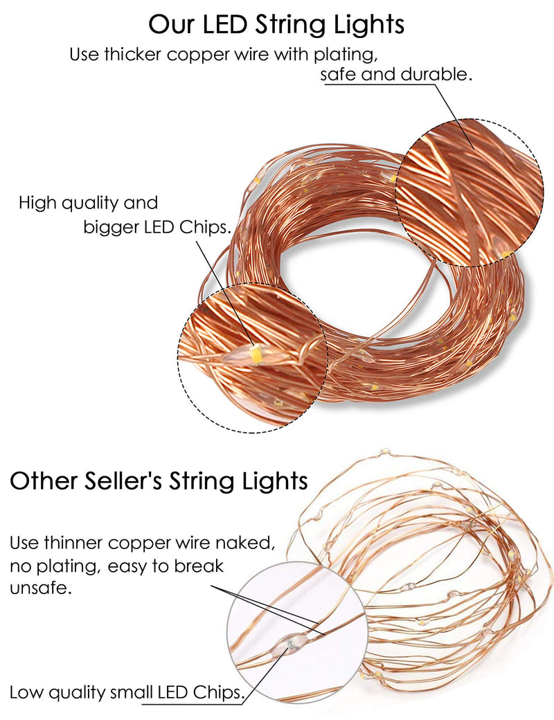 Photo Hanging Clips String, 50 LED Photo Clips String Lights 17ft Photo String Lights with Clips, 8 Modes Fairy Lights with Clips for Pictures, with Remote Function for Photos Pictures Cards Battery Powered - 50led Clips - NewNest Australia