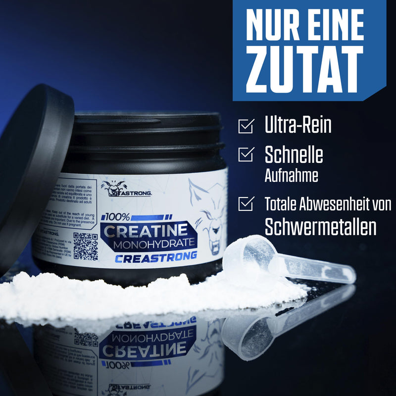 Creatine Monohydrate 100% Pure Creastrong, Patent Trademark From Vitastrong, Creatine Monohydrate Powder With Optimal Solubility, Creatine Powder, Micronized Creatine Powder - NewNest Australia
