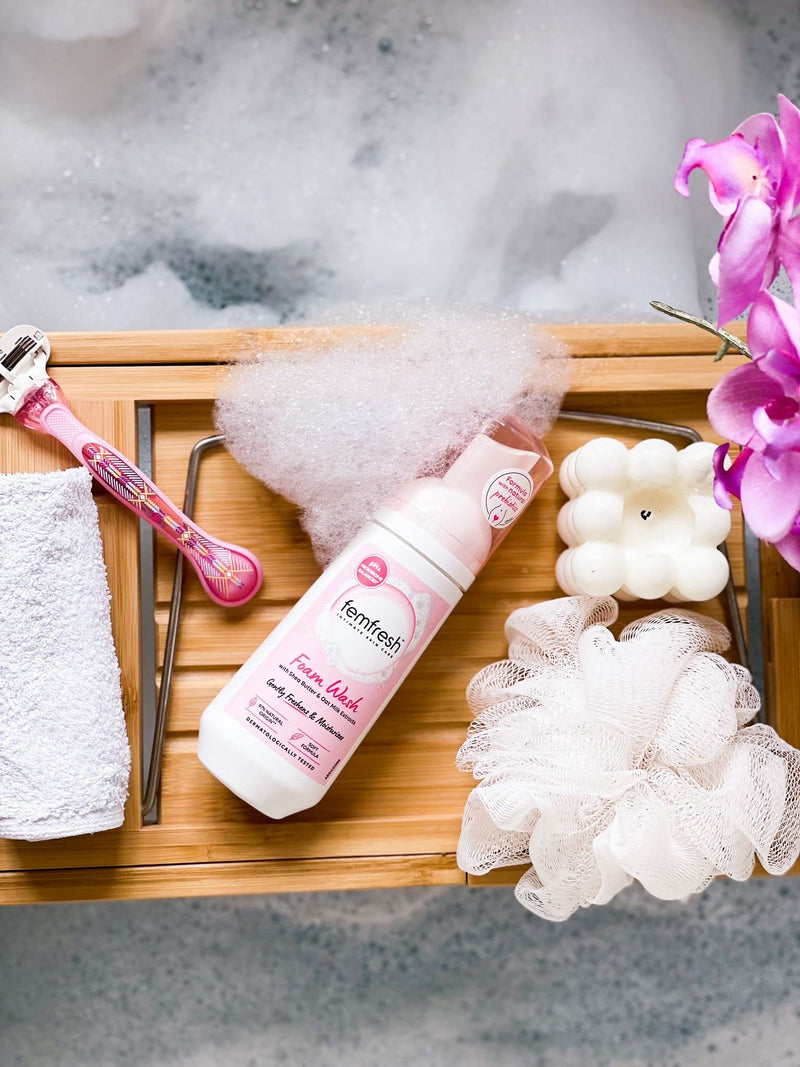 Femfresh Nourish Moisturisation & Comfort Daily Intimate Foam Wash – Gentle Feminine Hygiene Shower Foam with Shea Butter & Oat Milk Extracts – pH Balanced, Soap Free – 150ml - NewNest Australia