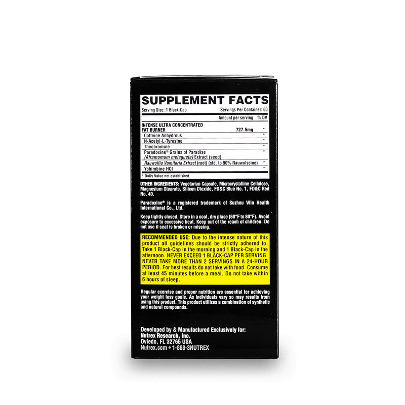 Nutrex Research Lipo-6 Black Intense Ultra Concentrate | Intense Thermogenic Fat Burner - Weight Loss Supplement | 60 Diet Pills - NewNest Australia