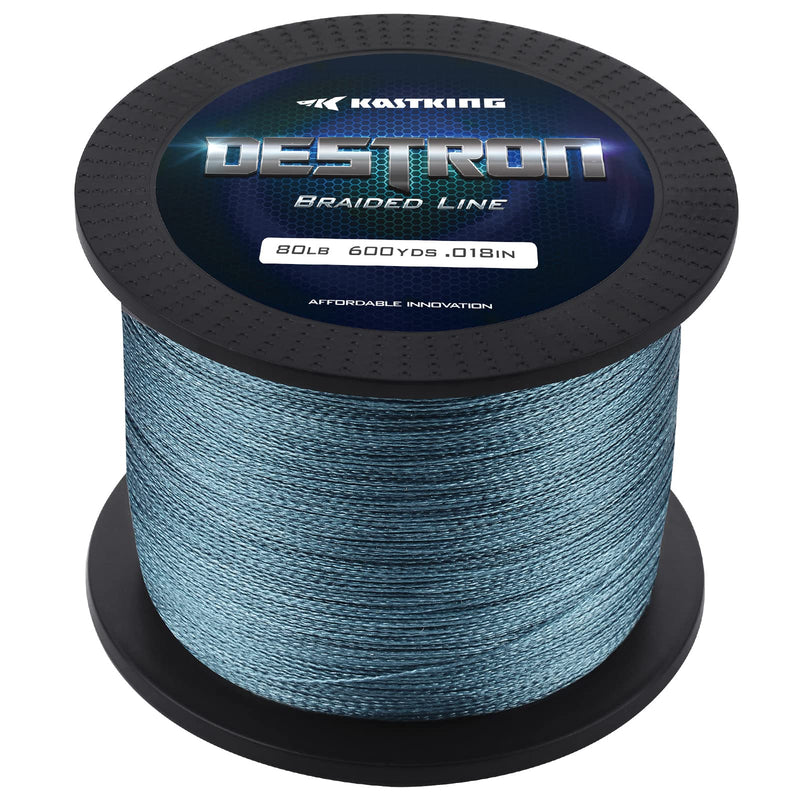 New KastKing Destron Braided Fishing Line, Highly Abrasion Resistant, Improved Knot Strength, Ultra-Thin Diameter Superline, Zero Stretch & Memory, CFT “Color Fast Technology”, 75% Thinner Than Mono Gray 600 yds-15lb-0.2mm - NewNest Australia