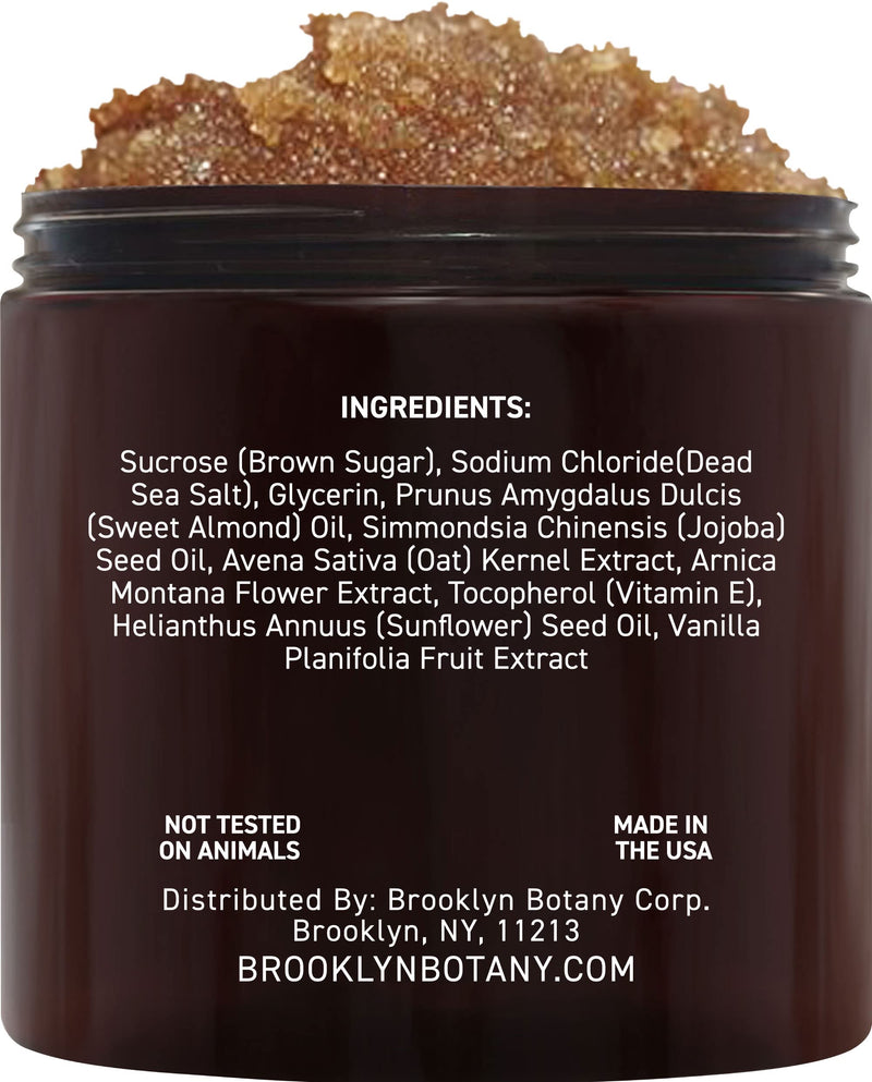 Brooklyn Botany Brown Sugar Body Scrub - Moisturizing and Exfoliating Body, Face, Hand, Foot Scrub - Fights Acne Scars, Stretch Marks, Fine Lines & Wrinkles, Great Gifts For Women & Men - 10.5 oz 10 Ounce (Pack of 1) Jar - NewNest Australia