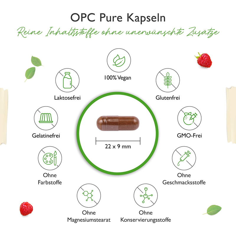 OPC grape seed extract - 300 capsules - 1000mg extract with 700mg OPC - Highest OPC content according to HPLC - Laboratory tested OPC from European grapes - Vegan - High dosage - NewNest Australia